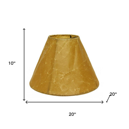 10" Brown Slanted Empire Crinkle Oil Paper Lampshade HomeRoots