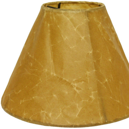 10" Brown Slanted Empire Crinkle Oil Paper Lampshade HomeRoots