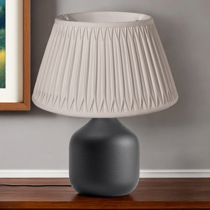 Cream Shantung Silk Pleated Drum Lamp Shade HomeRoots