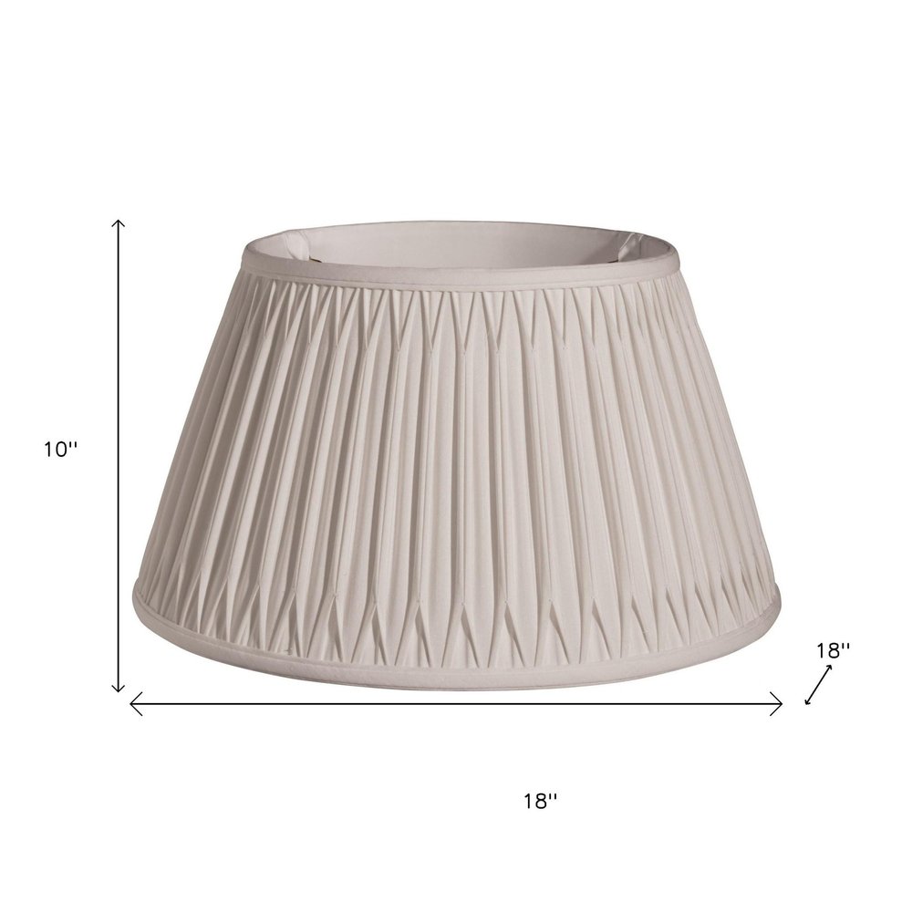 Cream Shantung Silk Pleated Drum Lamp Shade HomeRoots