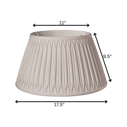Cream Shantung Silk Pleated Drum Lamp Shade HomeRoots