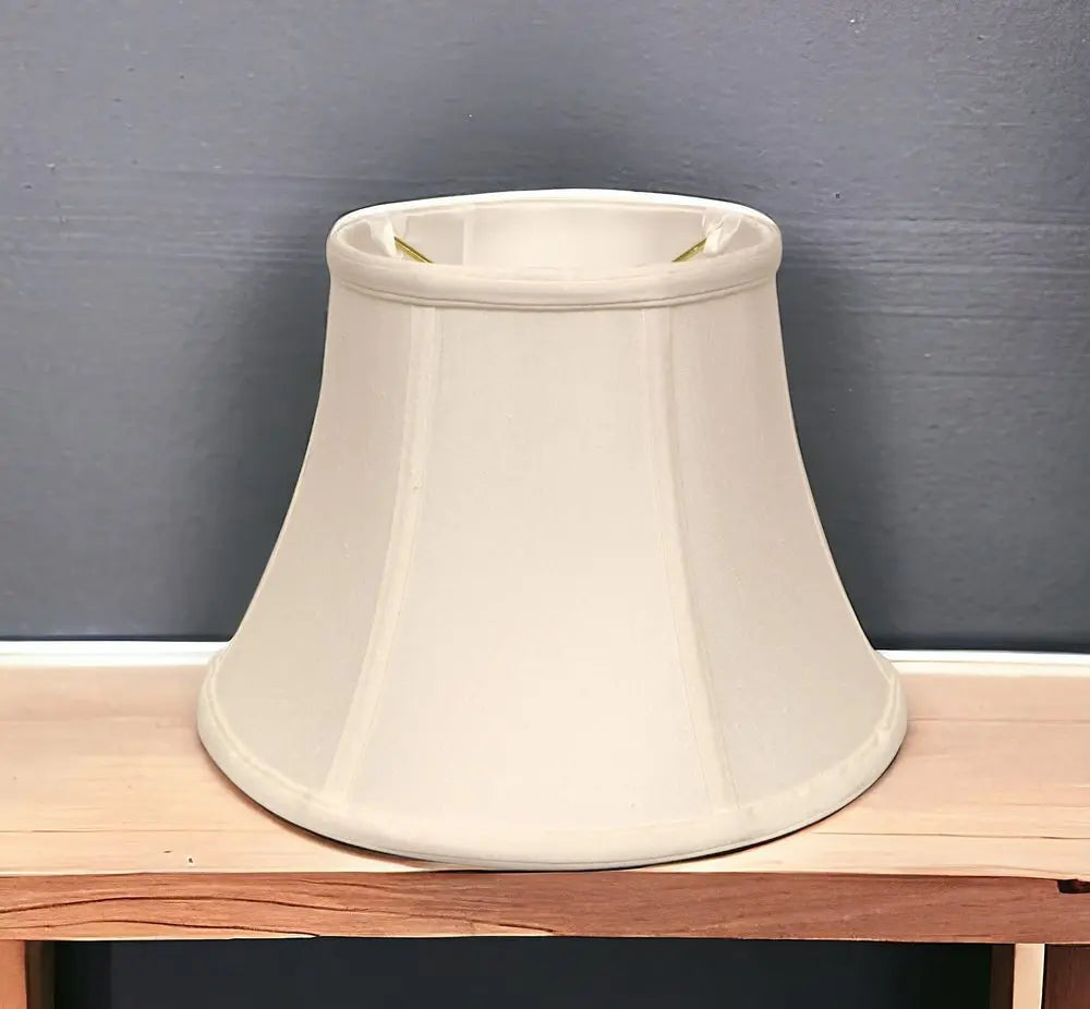 White Monay Shantung Silk Drum Lamp Shade HomeRoots