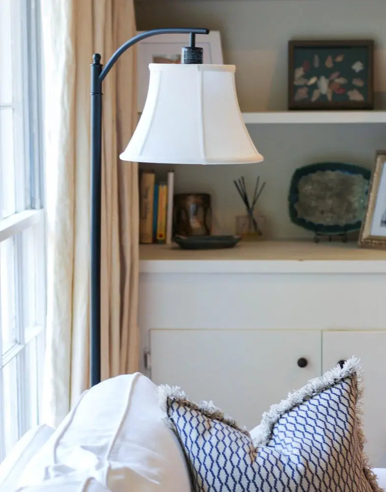 White Monay Shantung Silk Drum Lamp Shade HomeRoots