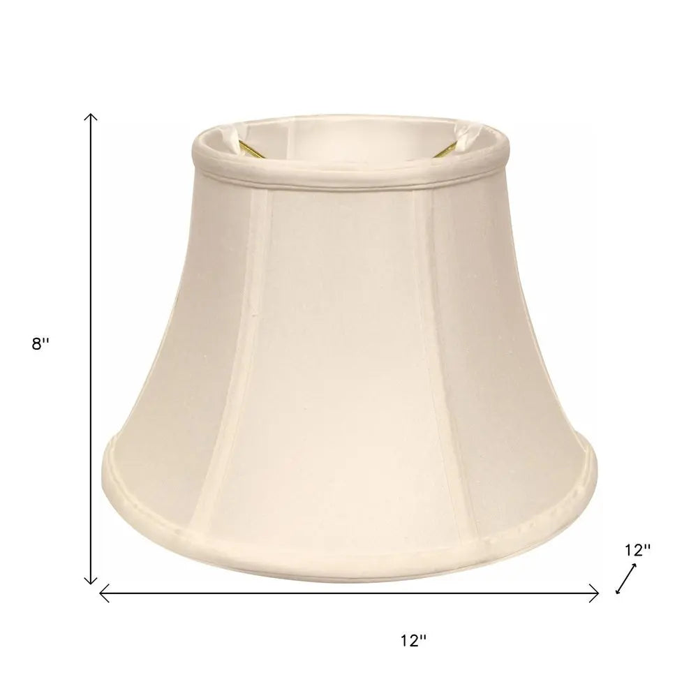 White Monay Shantung Silk Drum Lamp Shade HomeRoots