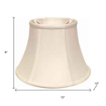 White Monay Shantung Silk Drum Lamp Shade HomeRoots