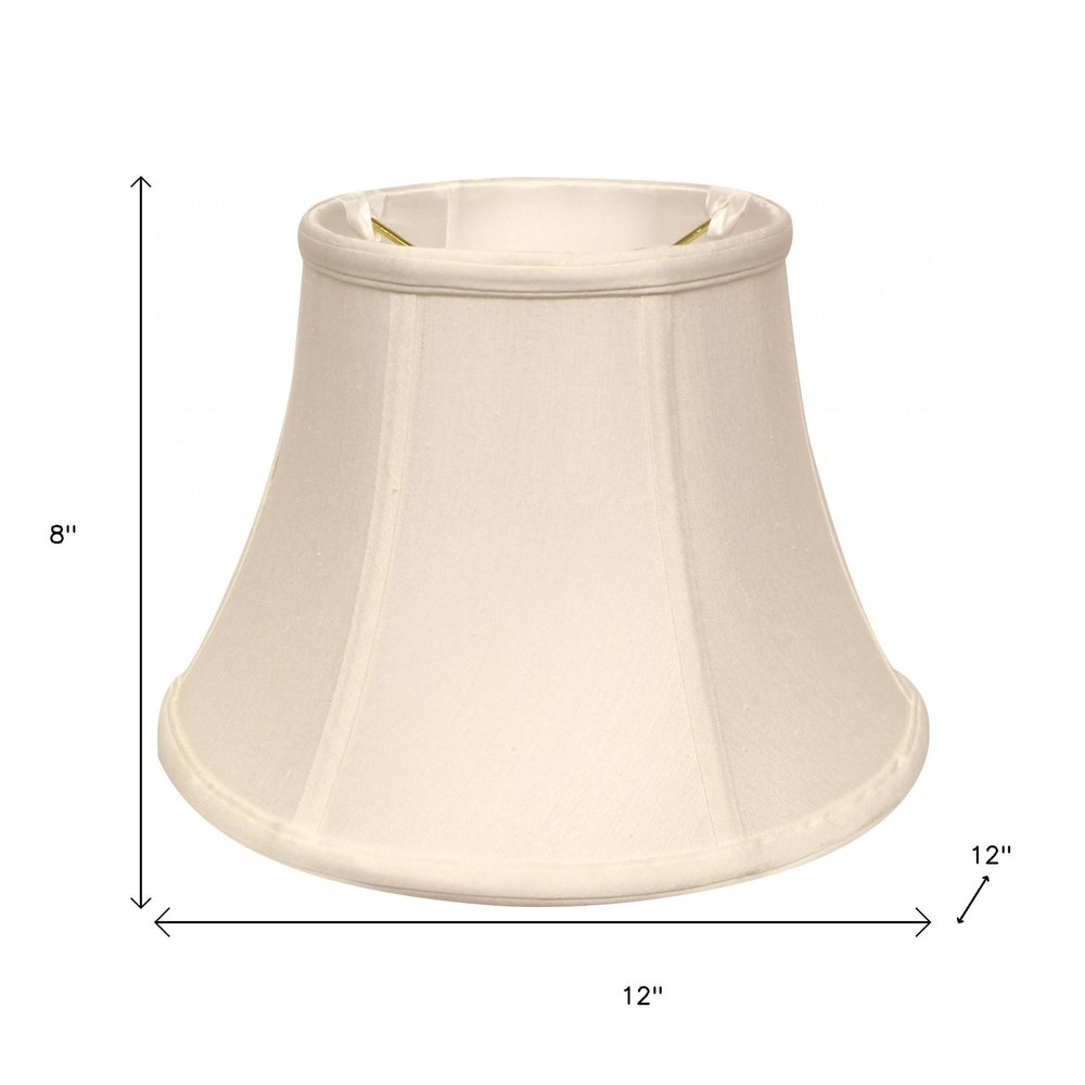 White Monay Shantung Silk Drum Lamp Shade — view 5