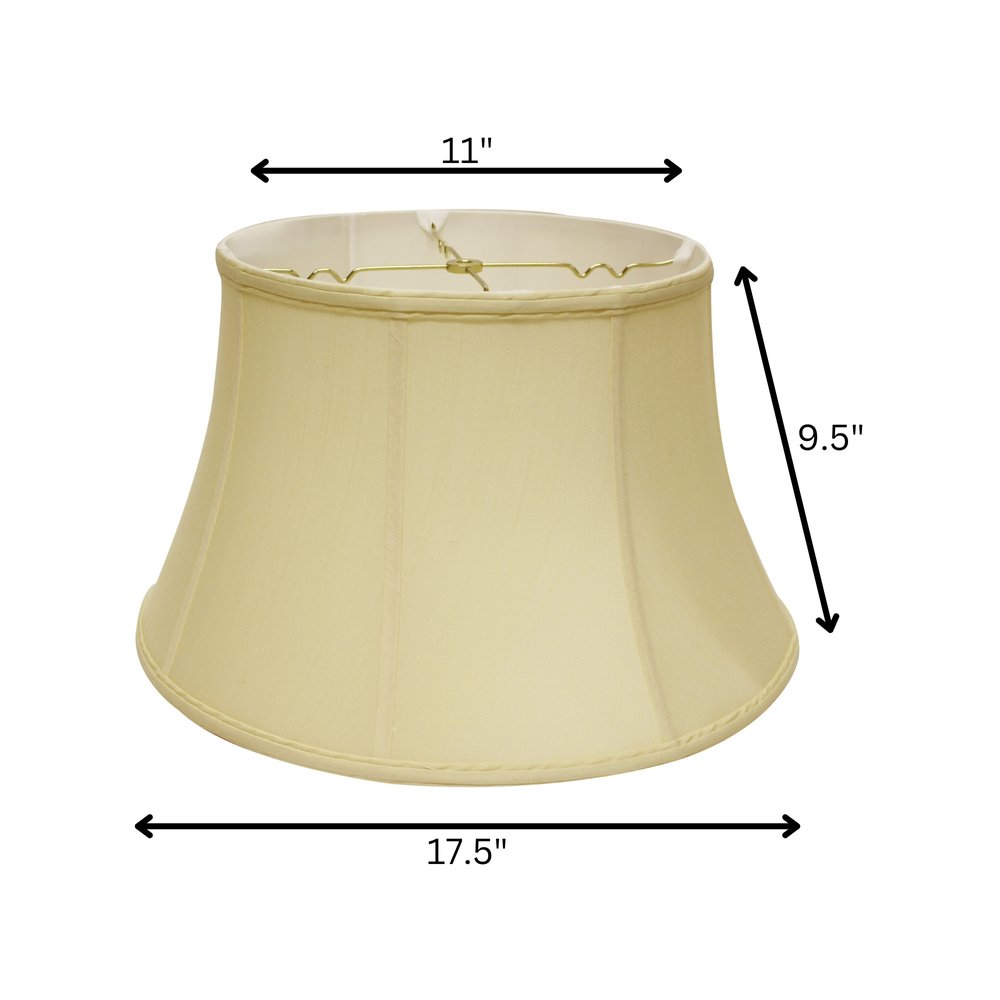 Antiqued White Monay Shantung Silk Drum Lamp Shade HomeRoots