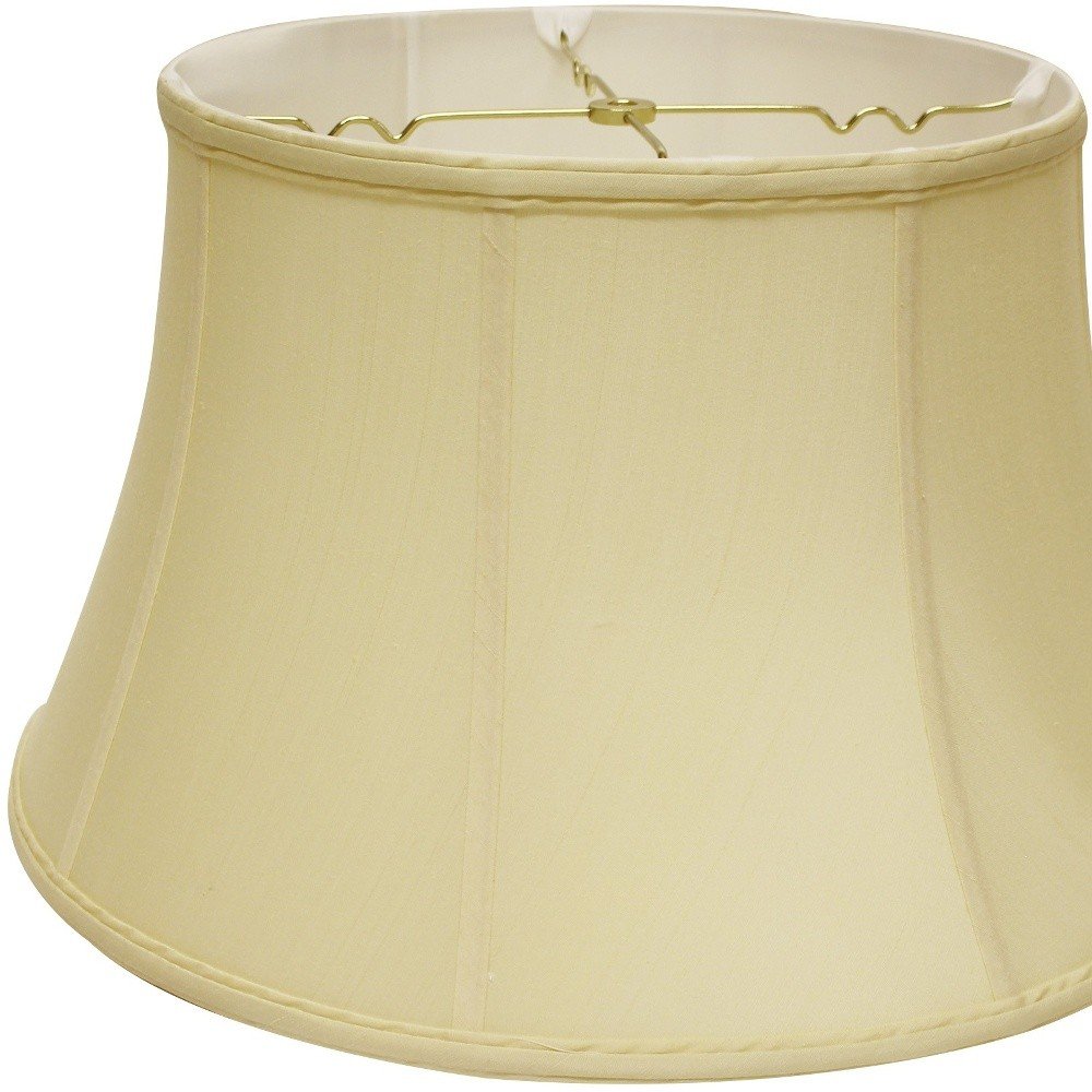 Antiqued White Monay Shantung Silk Drum Lamp Shade HomeRoots