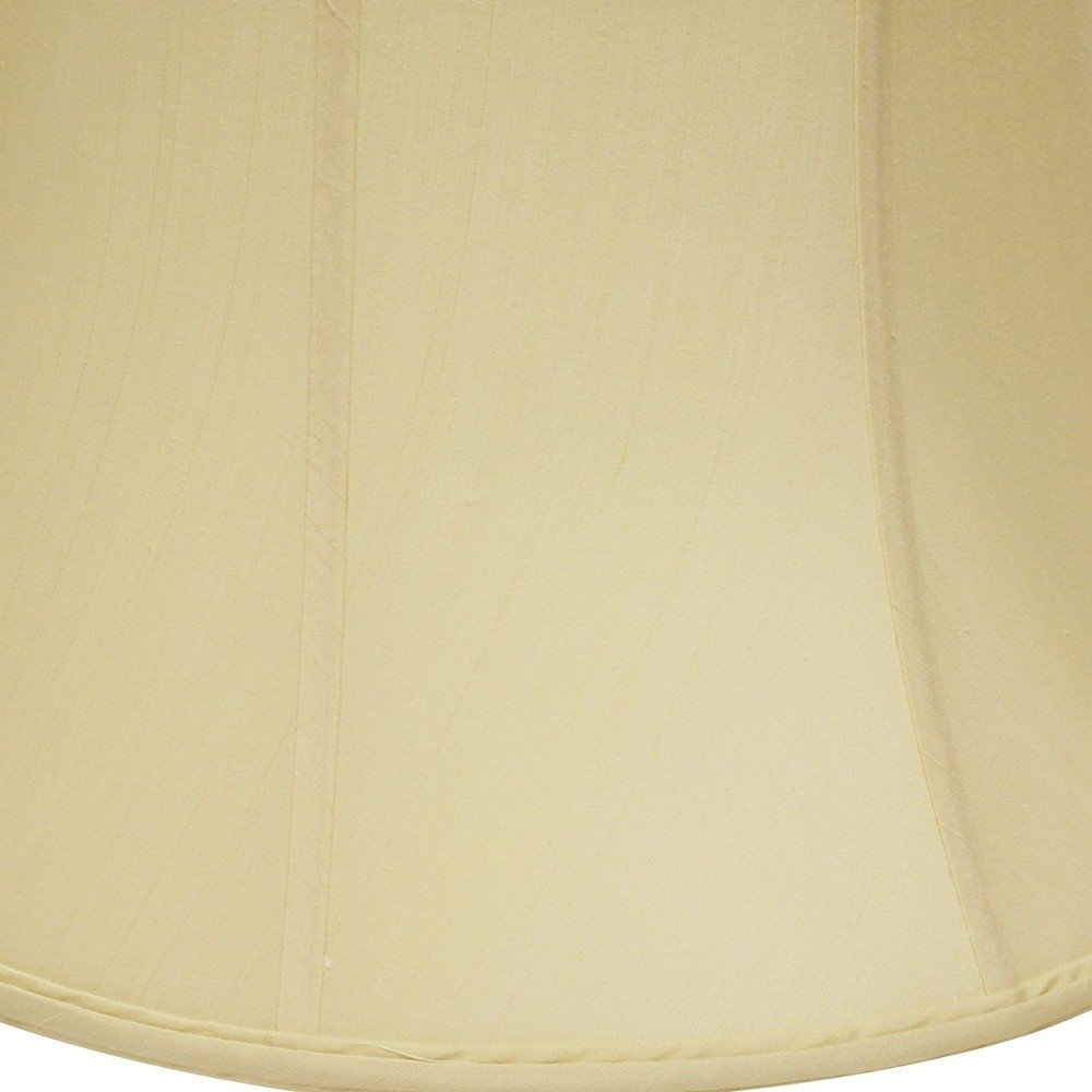 Antiqued White Monay Shantung Silk Drum Lamp Shade HomeRoots