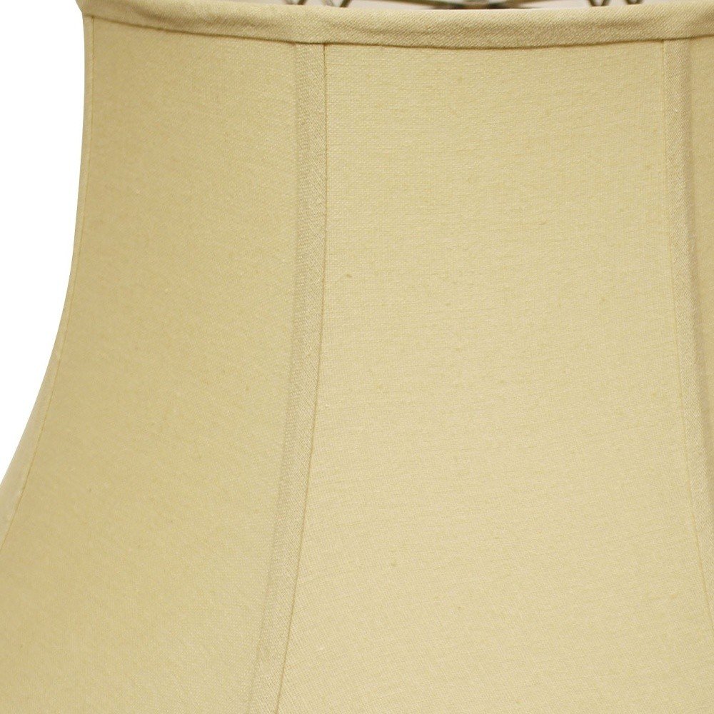 Tan Linen Drum Lamp Shade — view 2