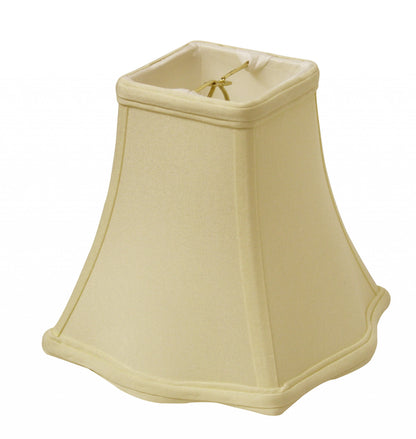 8" Ivory Premium Square No Slub Lampshade