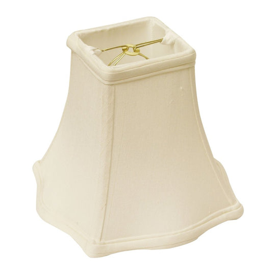 White Monay Shantung Silk Square Lamp Shade HomeRoots
