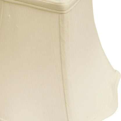 White Monay Shantung Silk Square Lamp Shade HomeRoots