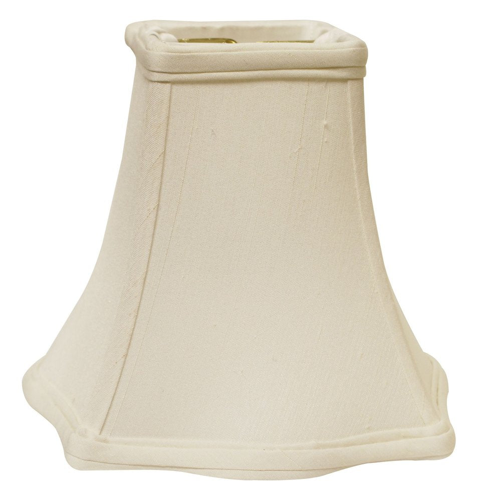 White Monay Shantung Silk Square Lamp Shade HomeRoots