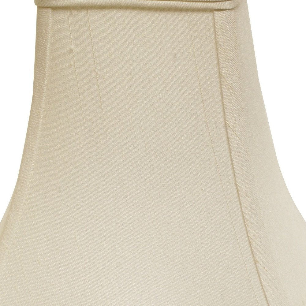 White Monay Shantung Silk Square Lamp Shade — view 2