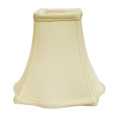 16" Ivory Premium Square No Slub Lampshade HomeRoots
