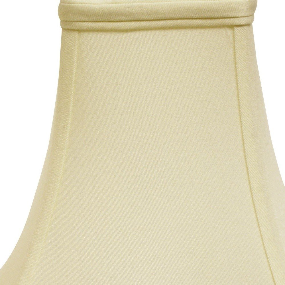16" Ivory Premium Square No Slub Lampshade — view 4