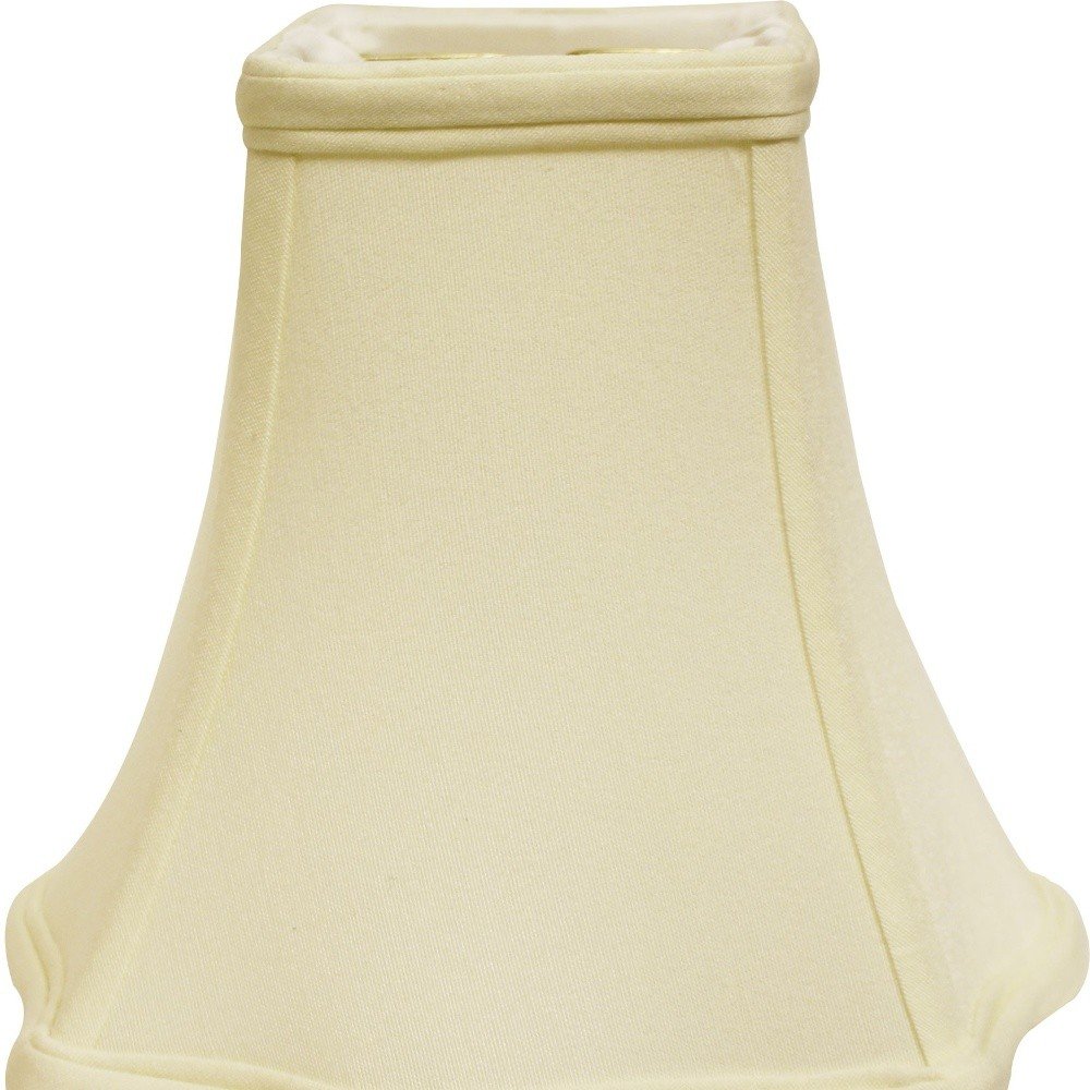 16" Ivory Premium Square No Slub Lampshade HomeRoots