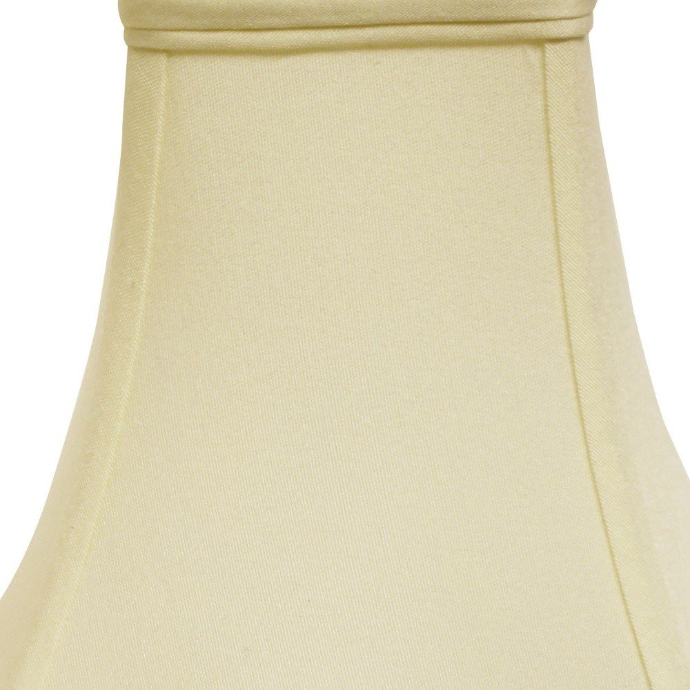 16" Ivory Premium Square No Slub Lampshade HomeRoots