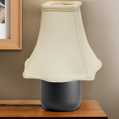 White Monay Shantung Silk Square Lamp Shade HomeRoots