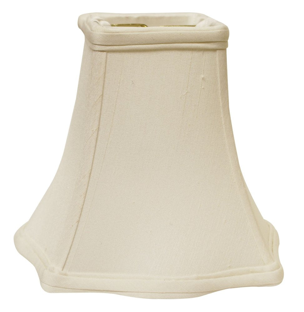 White Monay Shantung Silk Square Lamp Shade HomeRoots