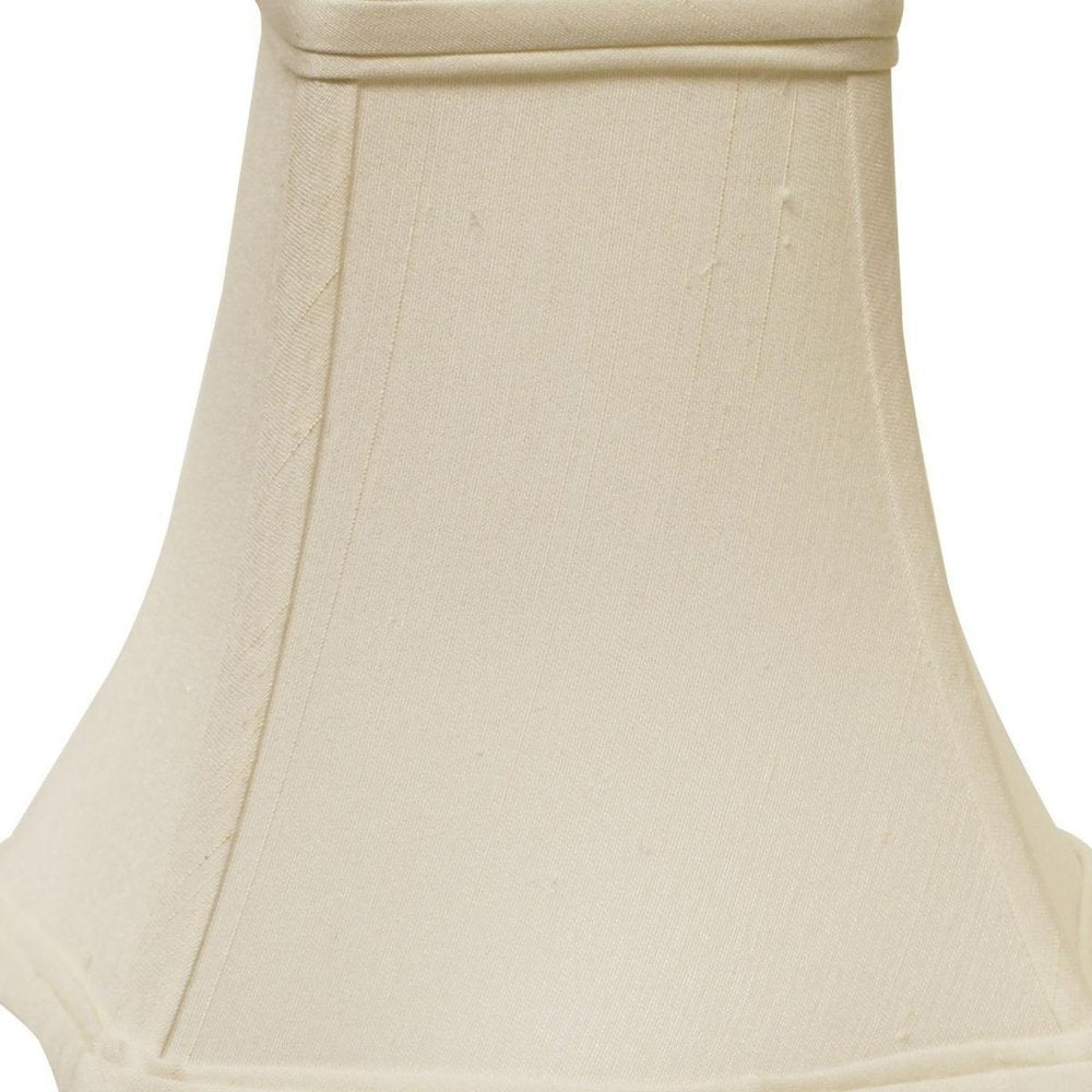 White Monay Shantung Silk Square Lamp Shade HomeRoots