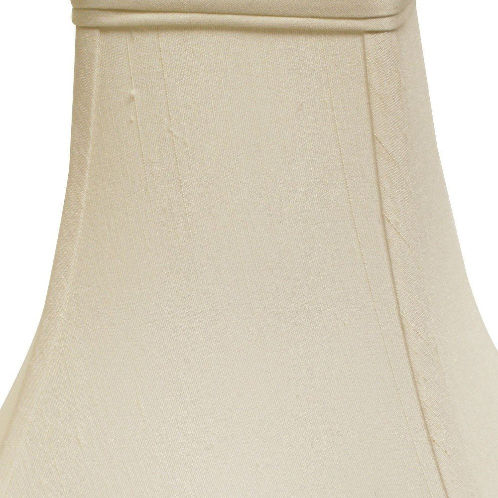White Monay Shantung Silk Square Lamp Shade — view 2