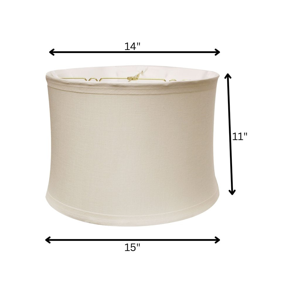 Snow Linen Drum Lamp Shade HomeRoots