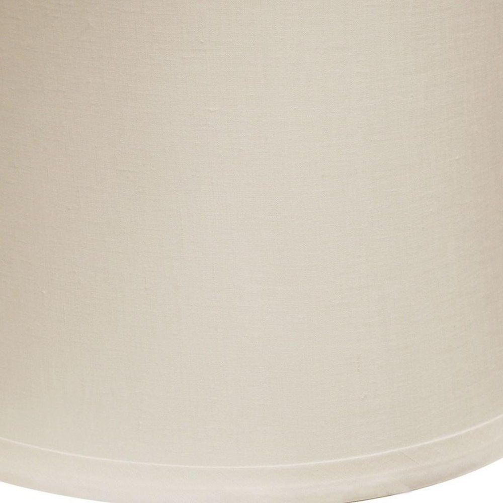 Snow Linen Drum Lamp Shade — view 4