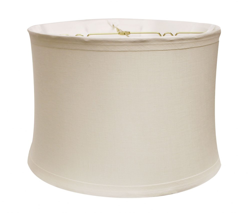 Snow Linen Drum Lamp Shade — view 1