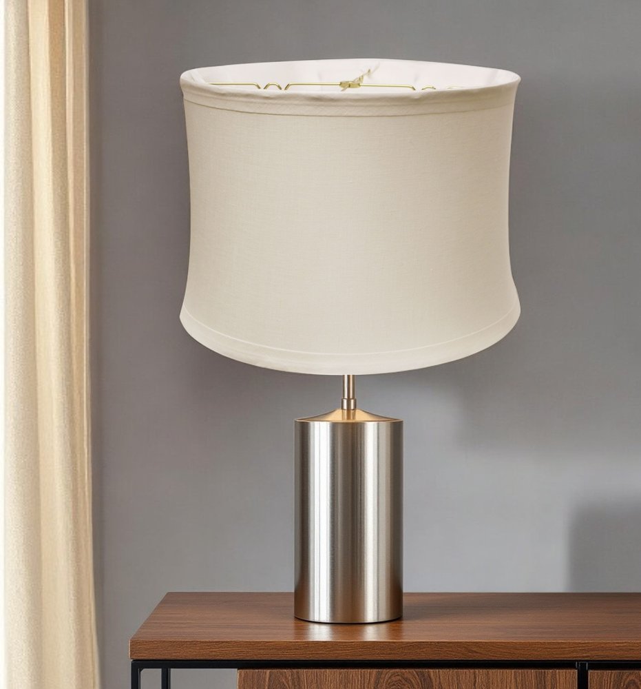 Snow Linen Drum Lamp Shade HomeRoots