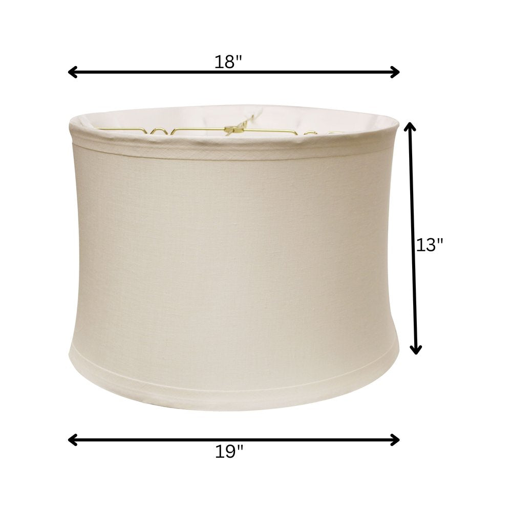 Snow Linen Drum Lamp Shade HomeRoots