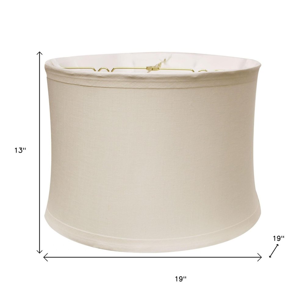 Snow Linen Drum Lamp Shade HomeRoots