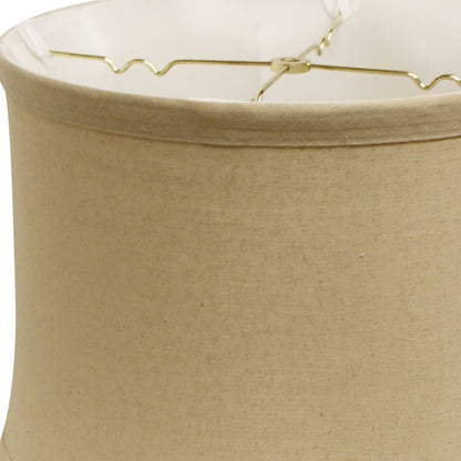 19" Rosewood Drum Trimmed Linen Lampshade