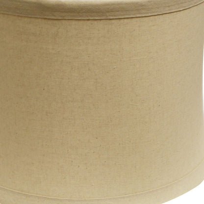 19" Rosewood Drum Trimmed Linen Lampshade