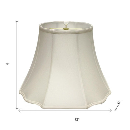 White Monay Shantung Silk Bell Lamp Shade HomeRoots