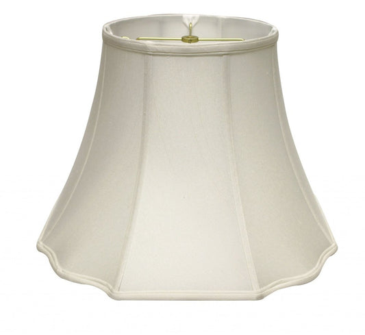 White Monay Shantung Silk Bell Lamp Shade HomeRoots