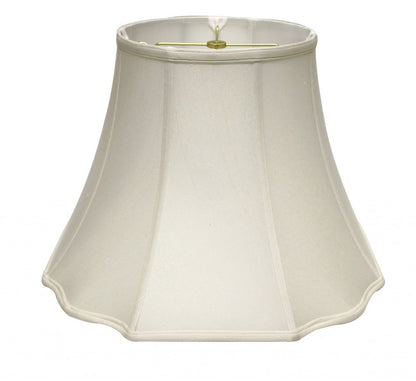 White Monay Shantung Silk Bell Lamp Shade HomeRoots