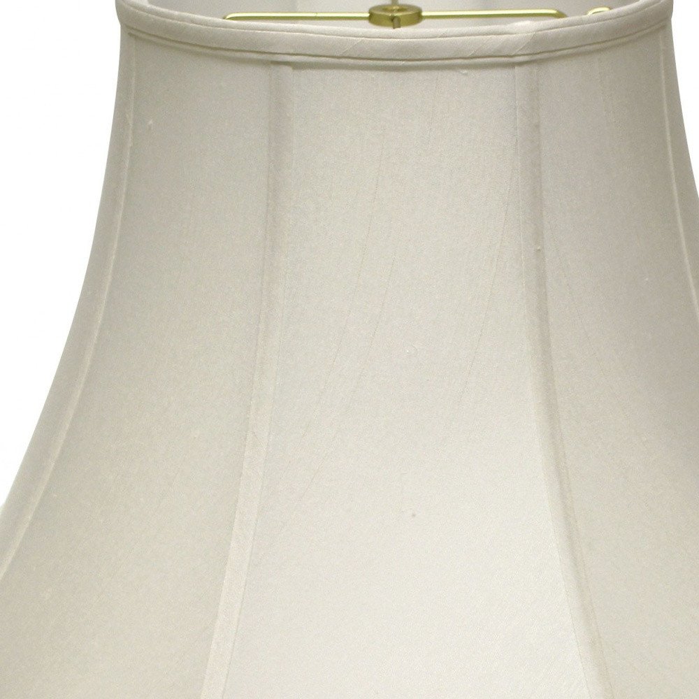 White Monay Shantung Silk Bell Lamp Shade HomeRoots