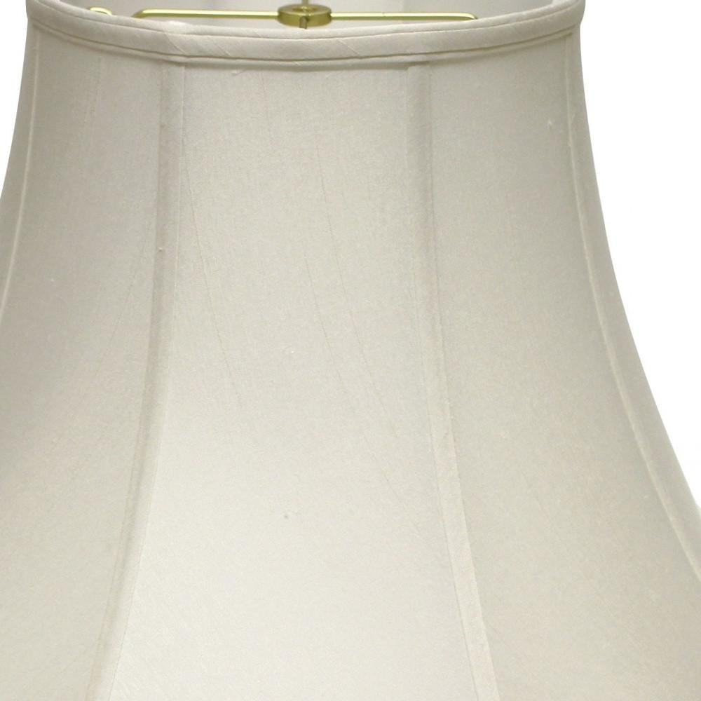 White Monay Shantung Silk Bell Lamp Shade HomeRoots