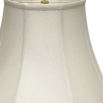 White Monay Shantung Silk Bell Lamp Shade HomeRoots