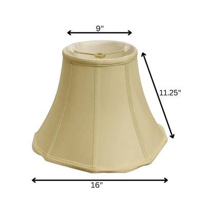 Antiqued White Monay Shantung Silk Bell Lamp Shade HomeRoots