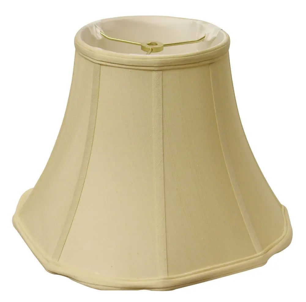 Antiqued White Monay Shantung Silk Bell Lamp Shade HomeRoots