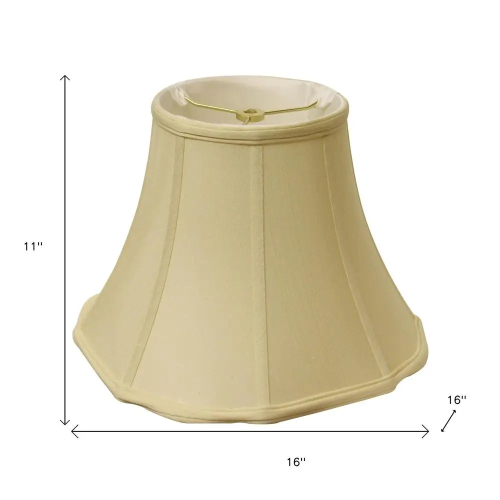 Antiqued White Monay Shantung Silk Bell Lamp Shade HomeRoots