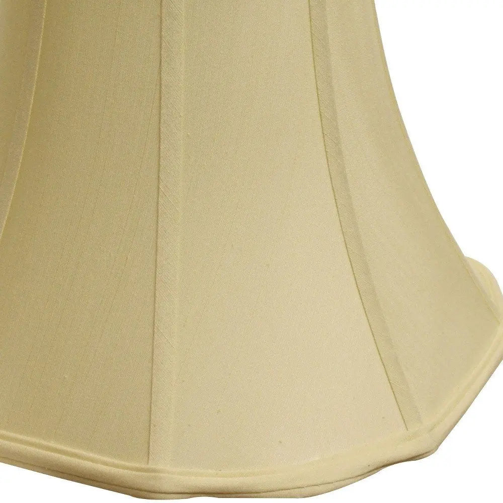 Antiqued White Monay Shantung Silk Bell Lamp Shade HomeRoots