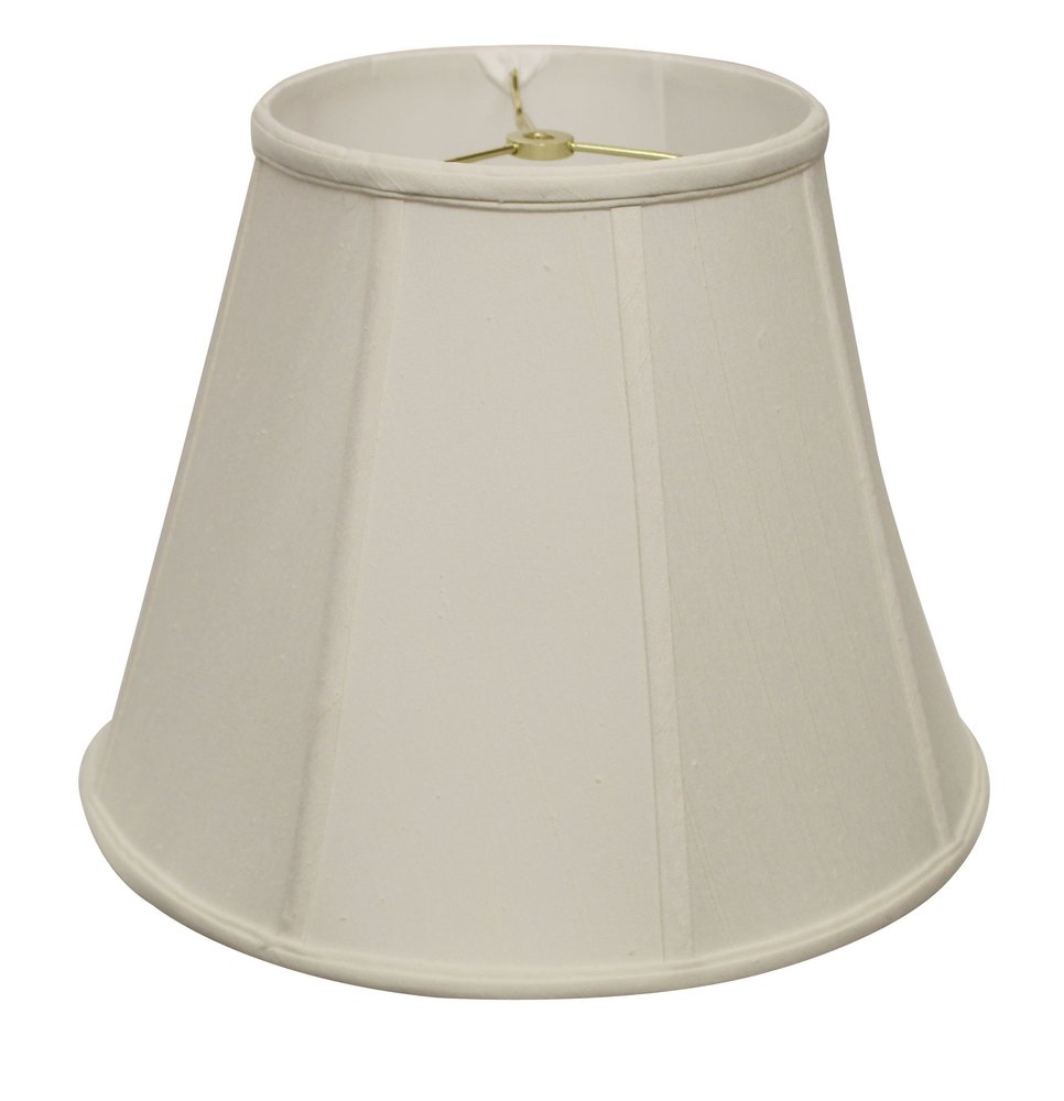 16" White Slanted Empire Monay Shantung Lampshade HomeRoots