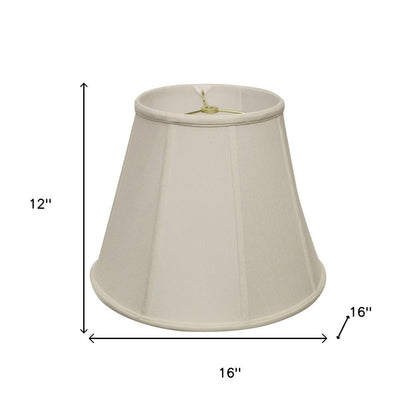 16" White Slanted Empire Monay Shantung Lampshade HomeRoots