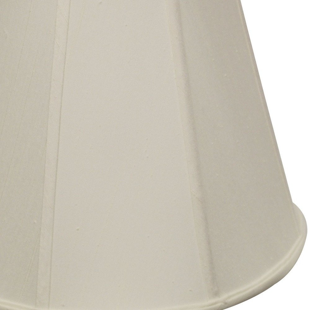 16" White Slanted Empire Monay Shantung Lampshade HomeRoots