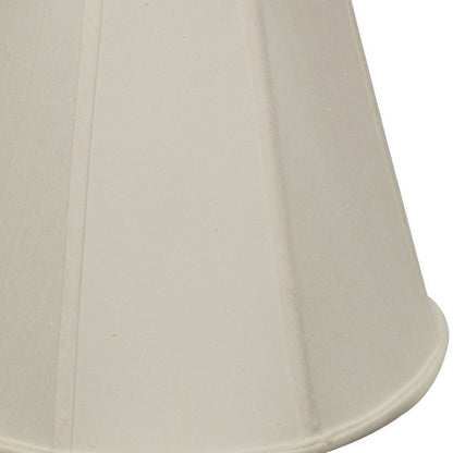 16" White Slanted Empire Monay Shantung Lampshade HomeRoots