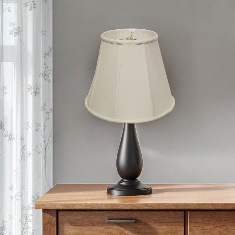 16" White Slanted Empire Monay Shantung Lampshade HomeRoots